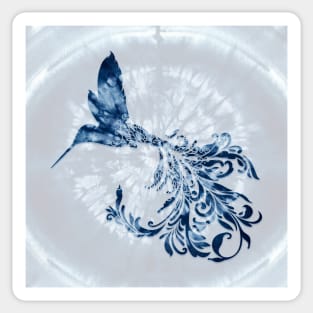 Hummingbird Tie-Dye Mandala Sticker